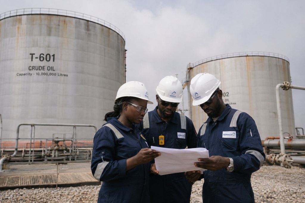 engineer at storage terminal